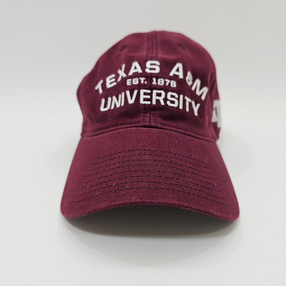 Adidas Texas AM University Aggies Hat Maroon Embroidered Baseball Cap Y2K Preppy